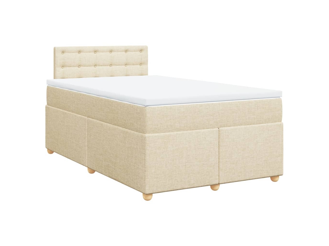 Box Spring Bed, Box Spring Beds Vidaxl Creme Tecido (120 X 190 Cm)