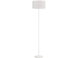 Abajur de Pé Estilo Retrô, Abajur Plástico, Interruptor de Pé, Haste Metálica, Branco Ge