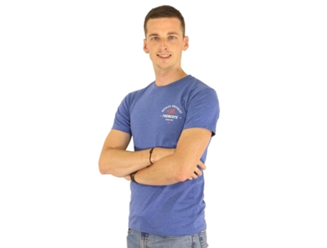 T-Shirt Retro de Homem FRENCHYS Track Royal Heather Azul (S)