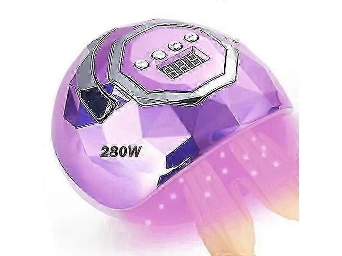 Lâmpada Uv/led Para Unhas, 280 W, 66 Leds, 10s, Com Sensor Automático E Cura Rápida, Para Gel E Manicure, Elysve