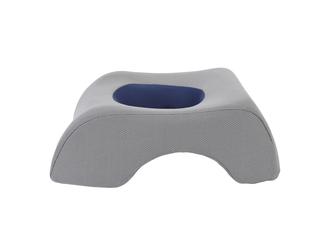 Almohada Ergonómica Suave Para Rostro Bajo Con Reposo Cabeza Hueco Para Cama Masaje Salón Beauty Gris Azul