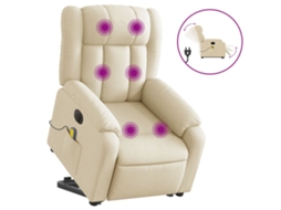 Electric Stand Up Massage Recliner Chair, Electric Stand Up Massage Recliner Chairs Vidaxl Creme Tecido