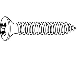 Parafuso CHEMITOOL AutoRoscante Cabeça Embeber Phillips DIN 7982 C 3,5x13 A2 Inox Passivado