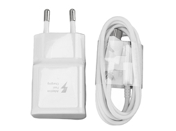 Carregador de parede com cabo USB de 9 V de carga rápida para S6, S7 e S8, branco, 100-240 V | S/MARCA
