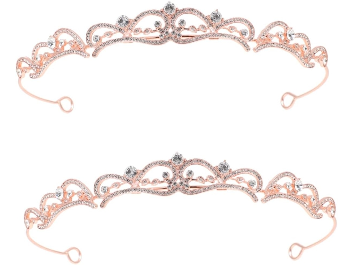 Tiara De Casamento Elegante De 2 Peças Com Strass Para Mulheres, Ideal Para Celebrações E Ocasiões Especiais.