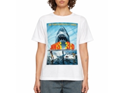 Rockinstone Jaws Movie Simple Poster1 White Adult T-shirt Size:xxxl