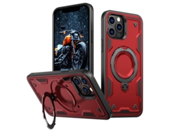 Capa Armor Híbrida Pc Tpu Para Iphone 12 Pro - Suporte De Anel Magsafe