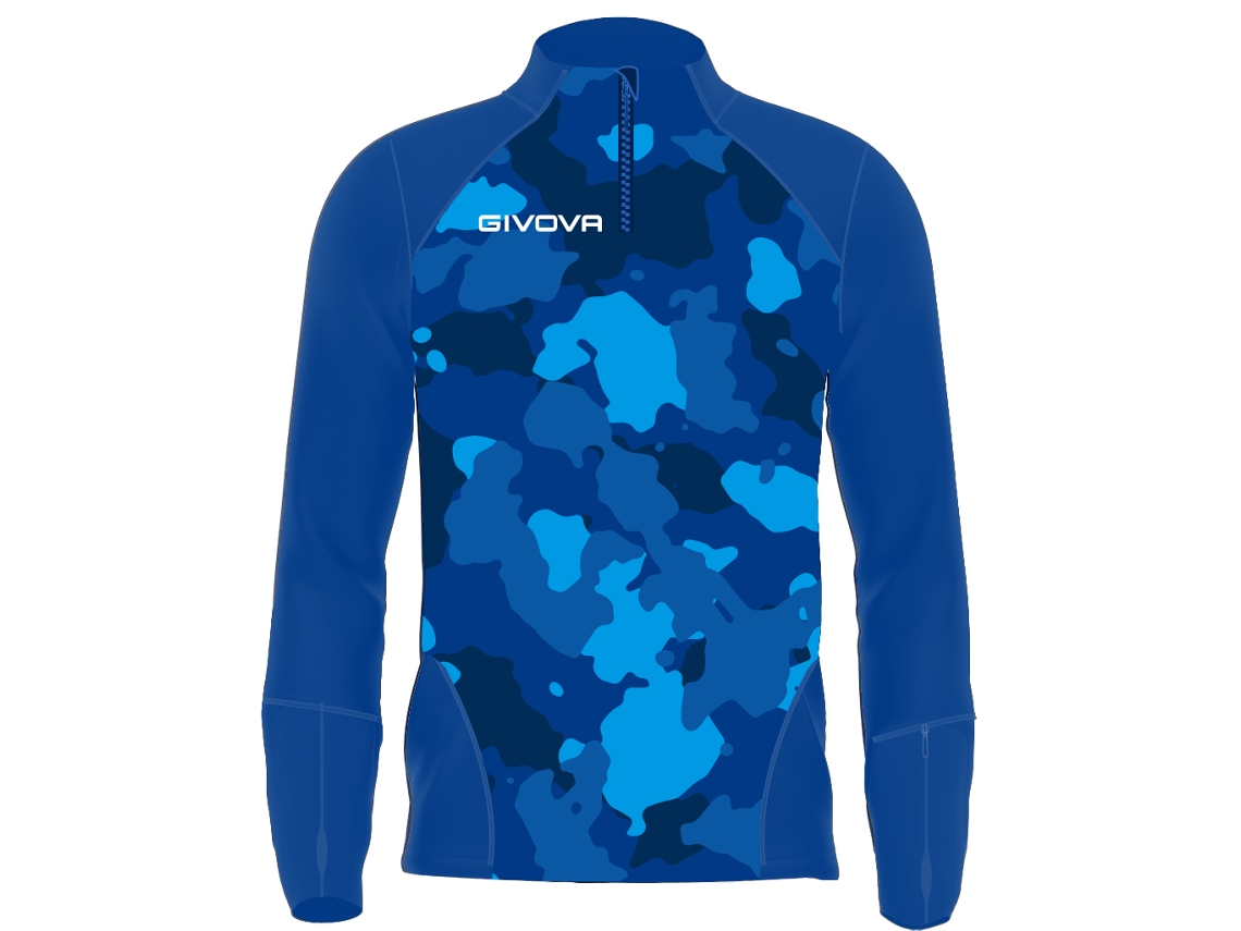 Camisa de treino técnico masculina Givova com meio zíper