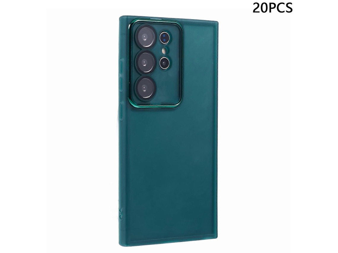 Tkdaddy Compra Em Massa De 20 Peças Para Samsung Galaxy S24 Ultra Capa Galvanizada Moldura De Câmera Capa De Telefone Tpu Recortes Precisos Transparen