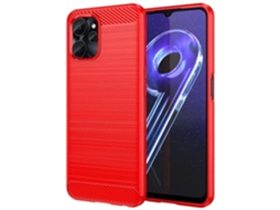 Capa De Celular De Fibra De Carbono Tpu Com Textura Escovada Para Realme 9i 5g