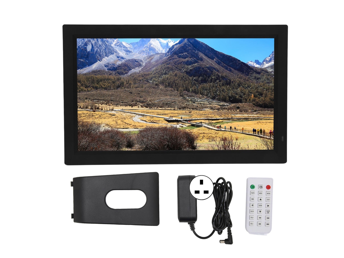 Reprodutor de dvd portátil 22 polegadas, ips, hd, com relógio e calendário