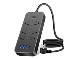 Extensão Elétrica Universal Com 6 Tomadas, 3 Portas Usb E Proteção Contra Sobrecarga. Olysi Shop