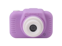 Câmera Digital Infantil Com Cartão De 32 Gb, Lente Dupla De Alta Definição, 1080p, Zoom De 8x, Carregamento Usb, Roxa Brilvibera
