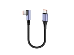 Lurelia Cabo Usb-c, 15cm, 6a, 90°, Carregamento Rápido, Tablets, Preto