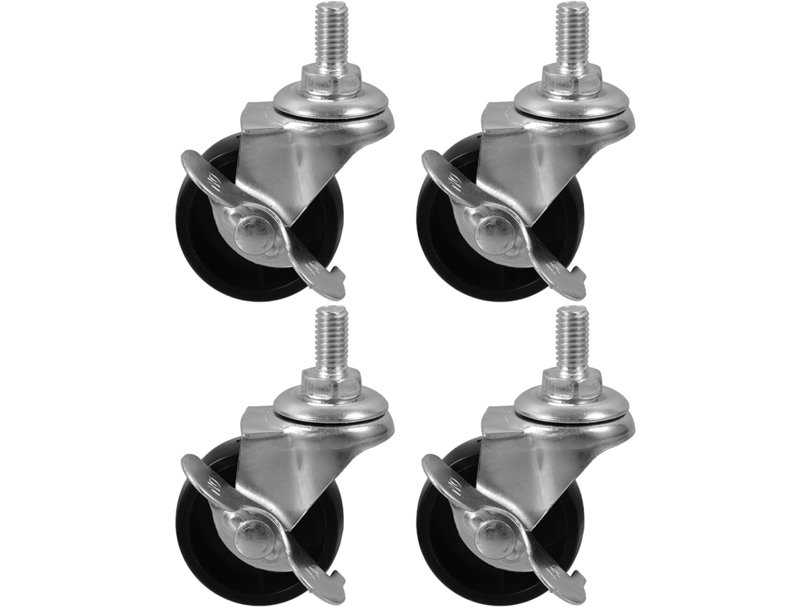Hastes Giratórias de Metal Preto PP 1, 5 Polegadas 3, 8cm Conjunto Com 4 Peças