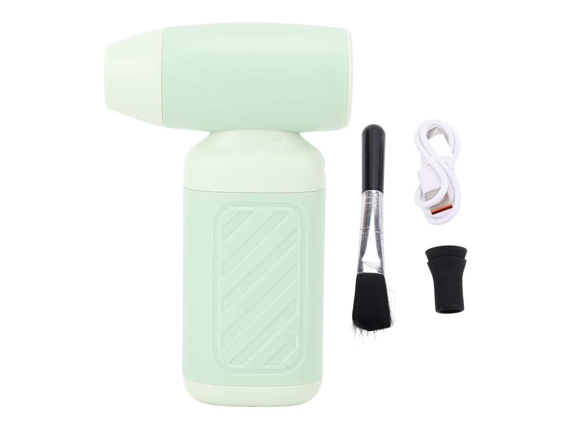Electric Air Duster 130000rpm Jet Dryer Blower Rechargeable Cordless Adjustable Speed Turbo Fan Brushless For Cleaning Keyboard Pc Camera Green