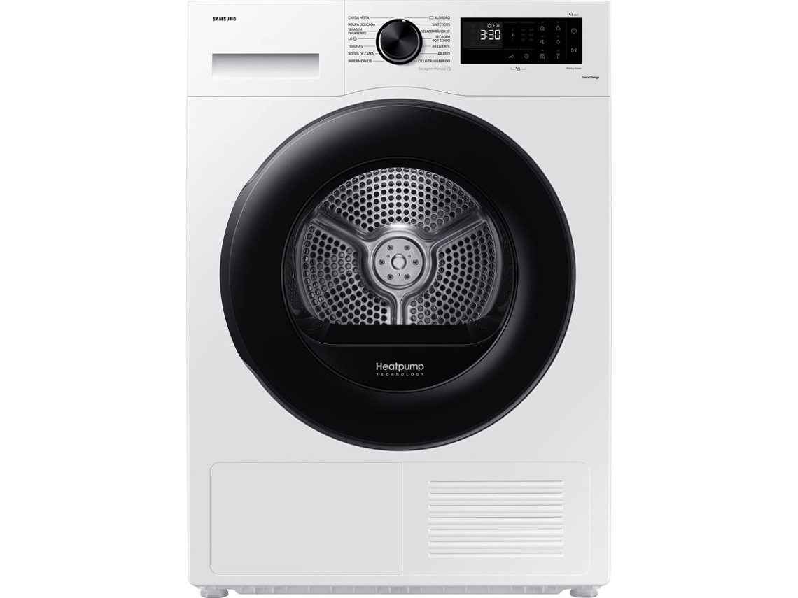 Máquina de Secar Roupa SAMSUNG DV90CGC0A0AEEP (9 kg - Bomba de Calor - Branco)
