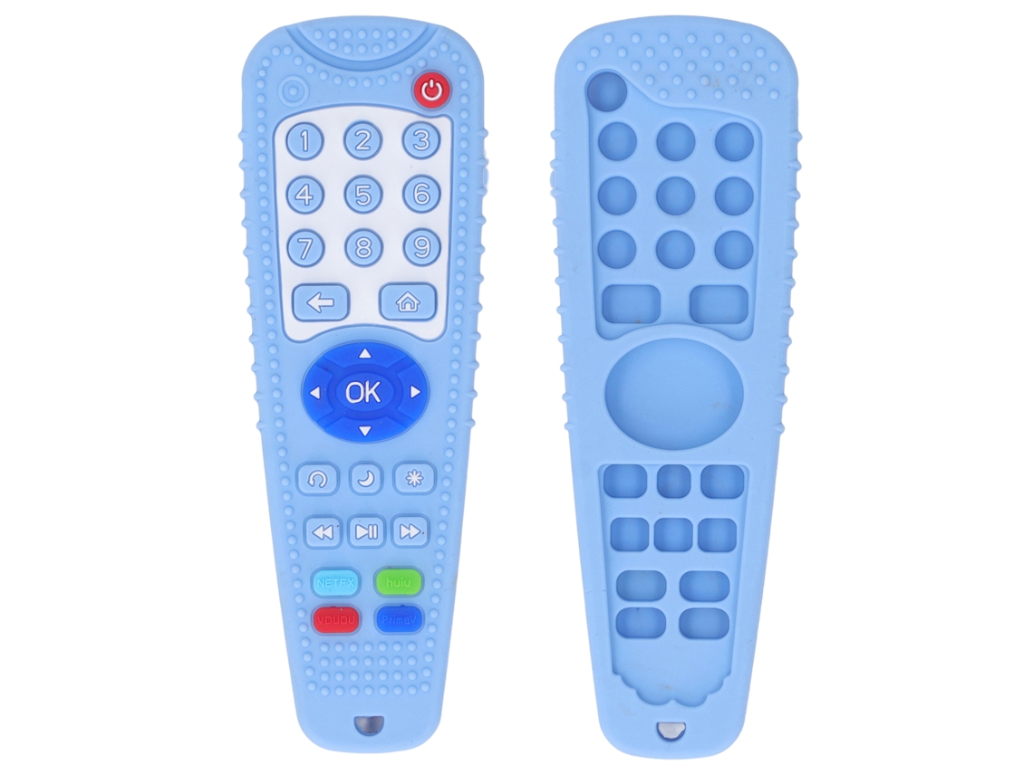 Mali chupeta de Silicone para Bebê Controle Remoto Simulado com Botões Variados Azul