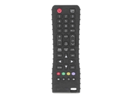 Primerox brinquedo Mordedor de Silicone para Bebê Forma Controle Remoto com Botões Diferentes Preto