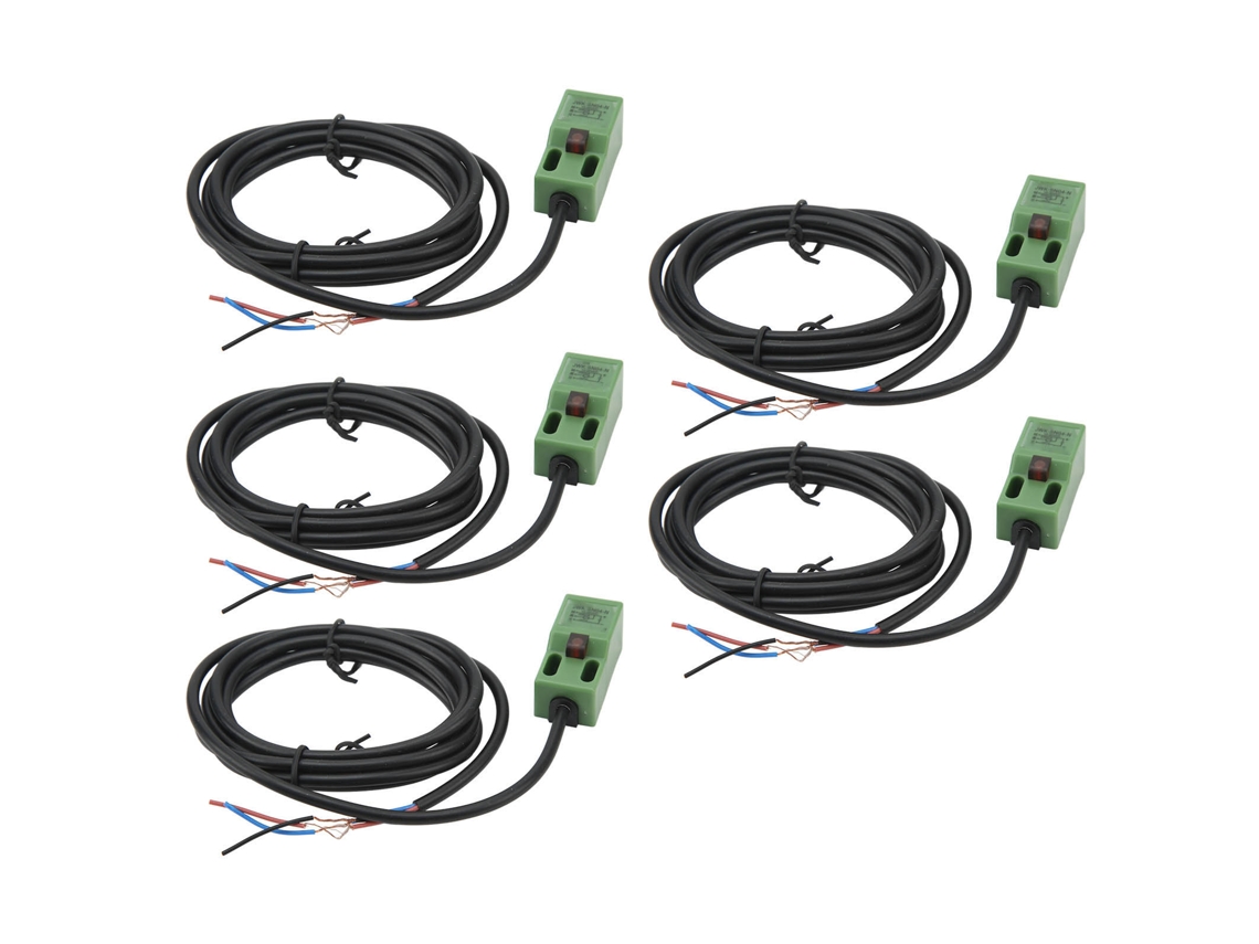 Sensor indutivo de proximidade IP65, alta frequência, NPN, normalmente aberto, 10-30VDC, 5 peças S/MARCA