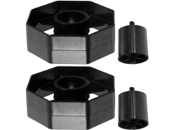 Conjunto genérico de 2 dispensadores de adesivo Fita, dispensadores suaves e antiderrapantes, plástico branco para mesa e escritório.