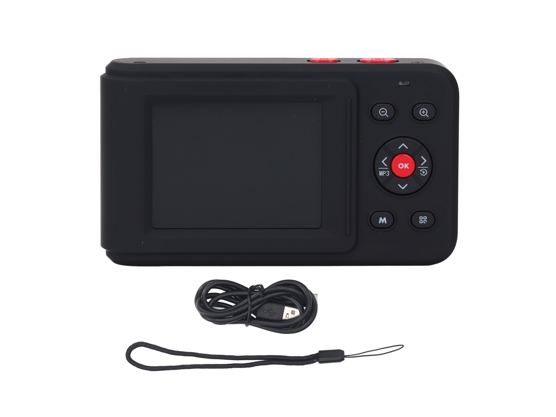 Câmera Digital De Bolso 72mp 2.5k Tela Dupla Zoom 16x Autofoco Compacta Para Viagens Reuniões Graduações Preta