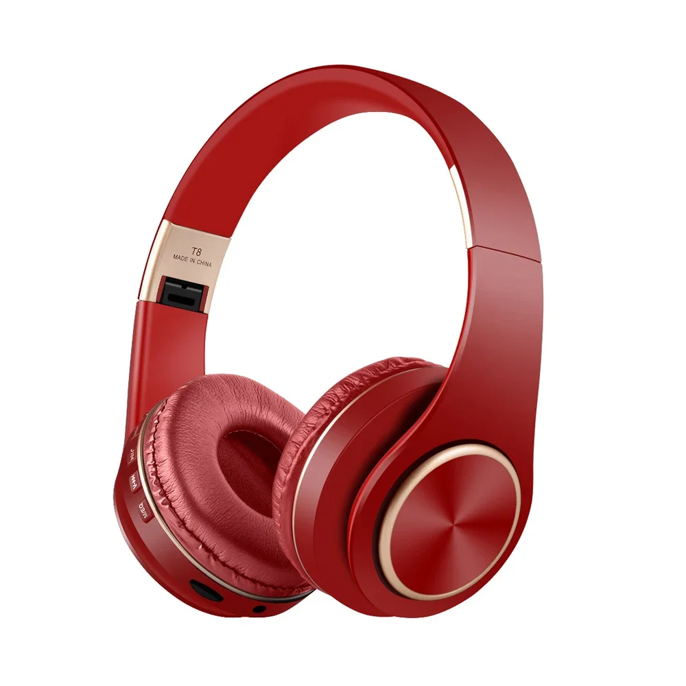 (vermelho) Fones De Ouvido Bluetooth, Cancelamento De Ruído, Reprodutor De Mp3, Fones De Ouvido Esportivos