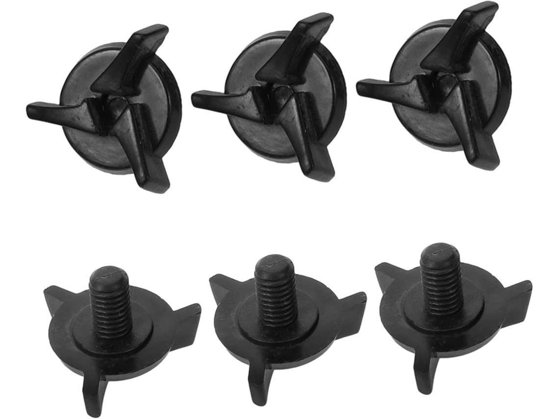 Parafusos De Substituição Da Viseira Para Capacete, 6 Peças, Plástico Preto, Para Instalação.