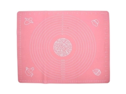 Alfombra De Hornear De Silicona Antideslizante Con Guía De Medición Rosa