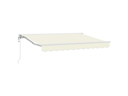 Conjunto 1 Toldo Retrátil Vidaxl Branco Alumínio (3 X 2,5 M)