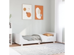 Vidaxl Cama Sem Colchão 75x190 Cm Madeira De Pinho Maciça Branco