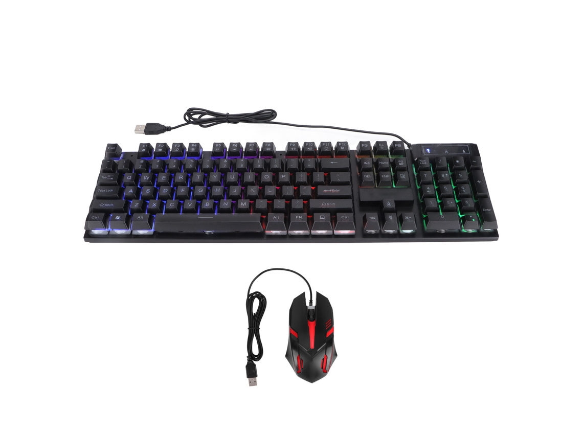 Conjunto Teclado e Mouse Gaming LAXISCREED Led Ergonomico