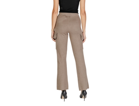 Calças De Mulher Vila Clothes Vicassie Cargo Knit Bege (s)