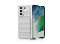 Capa Halinuia Para Samsung Galaxy S21 Fe Magic Shield Tpu Flanela Branca (proteção Interior Flanela)