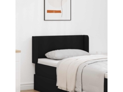 Vidaxl Orelha De Cabeceira Preto Pvc