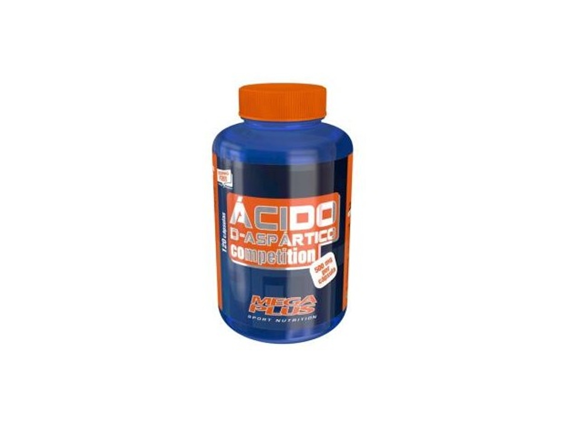 Suplemento Alimentar MEGA PLUS Acido D - Aspartico 120 Cápsulas