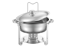 Conjunto De 4 Aquecedores De Alimentos Em Aço Inoxidável 4,7l Para Buffet E Eventos Tekmaquinas