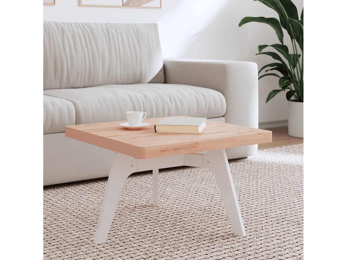 Vidaxl Tampo De Mesa Quadrado 60x60x4 Cm Madeira De Faia Maciça