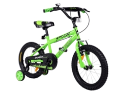 Bicicleta Infantil Actionbikes Zombie De 16 Polegadas, Com Freios V-brake, Altura Ajustável, Rodinhas De Apoio E Refletores,verde