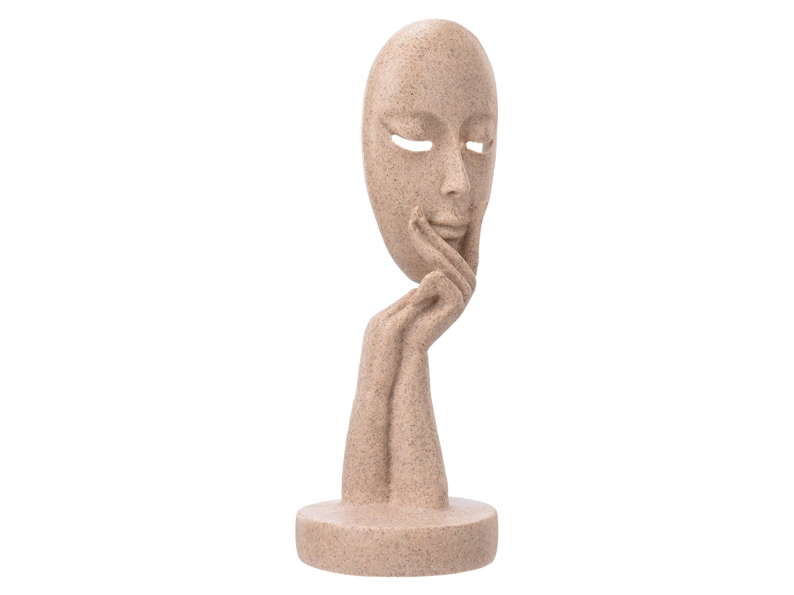 Decoração de Sala Nórdica Sandstone com Rosto Humano Pequeno