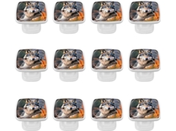 Puxadores E Maçanetas Quadradas Para Armários De Cozinha, Conjunto De 12 Peças, Com Desenho De Lobo, Ideais Para Portas