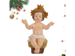 Estatueta do Menino Jesus Miniatura do Presépio Feita de Resina, Artesanal, com Design Religioso, Decoração Natalina CHABERLU