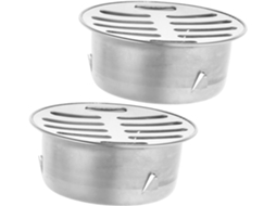 Sherchpry Conjunto De 2 Tampas Redondas Aço Inoxidável Para Ralo Chão,