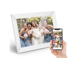 Moldura Digital Inteligente Wifi Yunzii 10,1 Polegadas 1280x800 Ips Lcd Touch Screen Com 32 Gb De Memória Branco