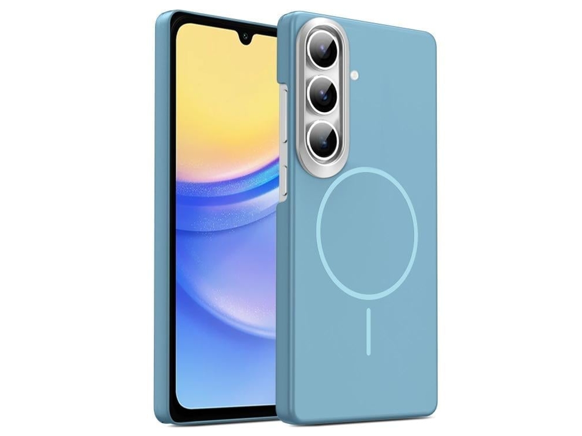 Capa Para Samsung Galaxy A15 4g Fina Circular Magsafe À Prova De Choque Dourada Em Policarbonato Azul Oceano