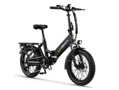 Bicicleta Elétrica Jasion Eb7 St Motor 500w Bateria 48v10ah Pneus De 20 Polegadas Travões De Disco Mecânicos Preto