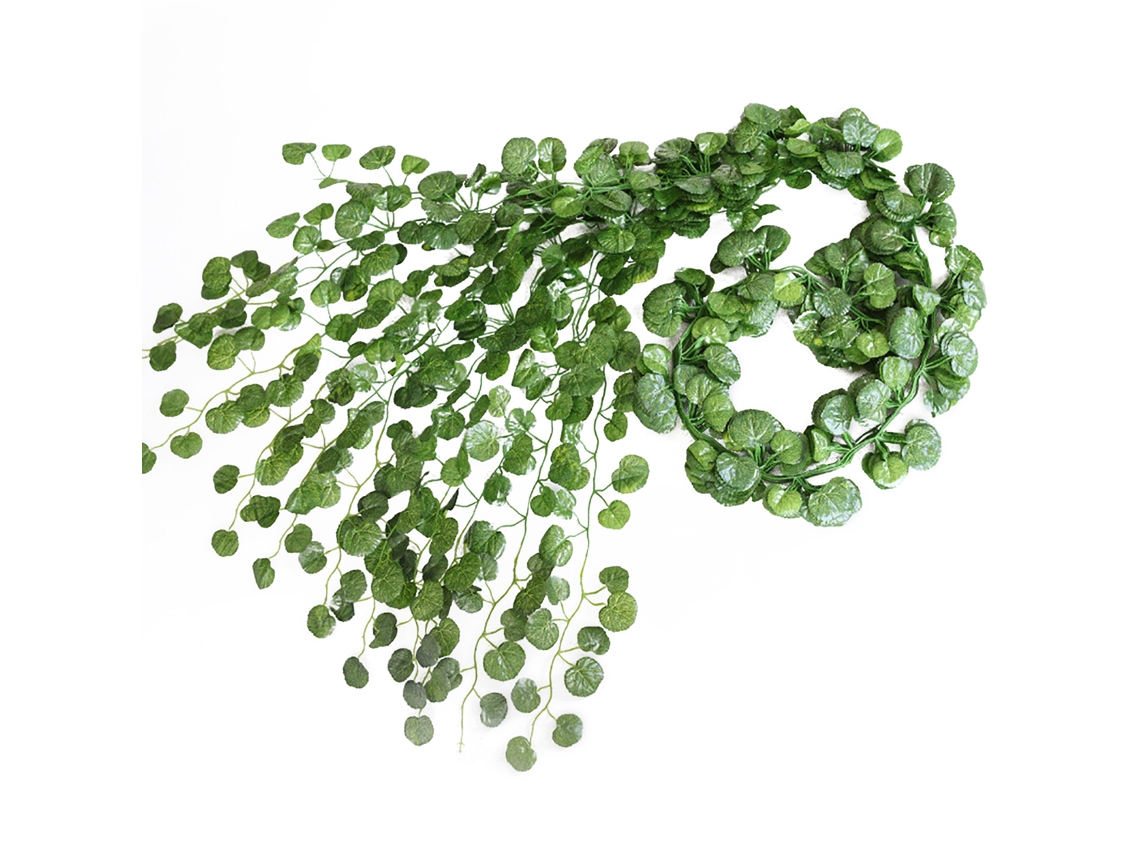 Laxiscreed Planta Artificial De Folhas Redondas Com 12 Vagens De Hera Para Decoração De Interiores
