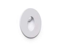Baliza Led Encastrável Circular Em Alumínio Para Parede Adam 3000k Branco Branco Quente