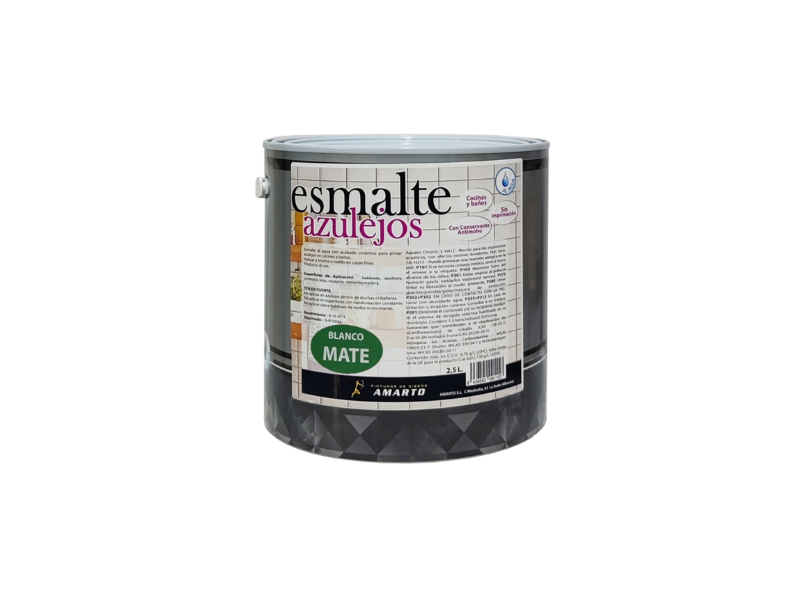 Tinta Para Azulejos À Base De Água Branco Mate 2,5 Lt