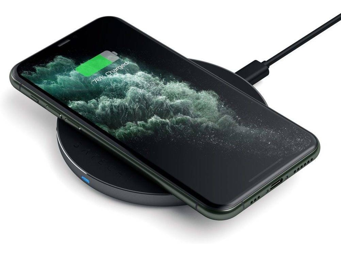 Carregador Wireless Qi SATECHI Type-C Cinzento Escuro